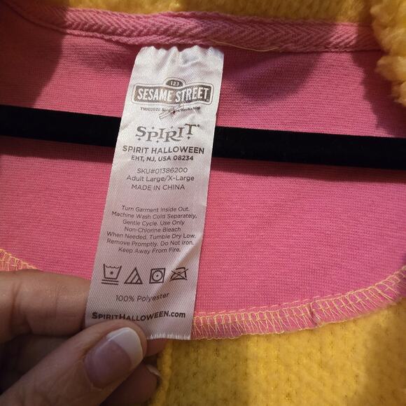 Adult Sesame Street Big Bird Costume LG/XL Halloween Unisex Jumpsuit 1 pc Zip - Picture 11 of 15